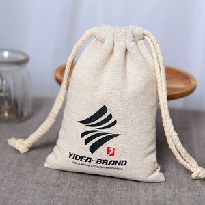 Bolsa de Lona de Algodón Suave con Cordón y Logotipo Personalizado, Tela Colorida Personalizada con Doble Cordón y Asa de Cuerda - Product Image 2