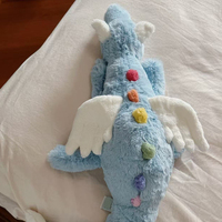 Jelly Cat Black Dragon Sky Dragon, jouets en peluche rembourrés en coton PP, tissu super doux pour enfants