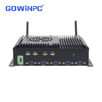 GOWINPC Mini PC Serveur Industriel Pare-feu de 4ème Génération Intel Core I3/i5/i7 4 Cœurs 2x DDR4 4G 2x pour Stockage SIM SSD/HDD