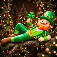 Figurines gonflables transfrontalières pour la Saint-Patrick, décorations gonflables extérieures pour le festival irlandais, décorations de vacances