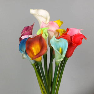 Fleurs artificielles réalistes faites à la main Calla Lily décoration de la maison avec une vraie touche grande taille pour Noël et la fête des mères - Product Image 3