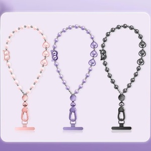 Chaîne de téléphone anti-perte courte pour iPhone 17, accessoire <span class=keywords><strong>cordon</strong></span> avec perles et pendentif métallique, dragonne de poignet - Product Image 6