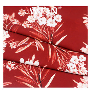 बी 28 मुफ्त नमूना विंटेज पुष्प डिजिटल प्रिंटिंग 100% पॉलिएस्टर विरोधी स्टेटिक मध्यम वजन कोशिबो क्रेप कपड़े डुबाई कपड़े कपड़े - Product Image 5