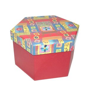 Boîte-cadeau de Noël personnalisée avec base hexagonale pour couvercle de gâteau Revêtement UV mat brillant Plusieurs couleurs personnalisées pour papier couché - Product Image 2