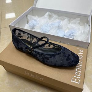 Scarpe da <span class=keywords><strong>Donna</strong></span> <span class=keywords><strong>Ballerine</strong></span> Primaverili in Pizzo Traspirante Tinta Unita, Moda Versatile con Tomaia in Rete - Product Image 5