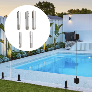 เสาเหล็กกล้าไร้สนิม Aleader 304 316 แบบกลมเจาะรูสำหรับรั้วสระว่ายน้ำ  ขาจับราวกระจกสำหรับราวบันไดกระจก - Product Image 2