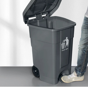 70L nhựa đạp rác có thể vệ sinh ngoài trời nhà bếp Thương mại Cộng đồng lớn sáng tạo đạp rác có thể - Product Image 5