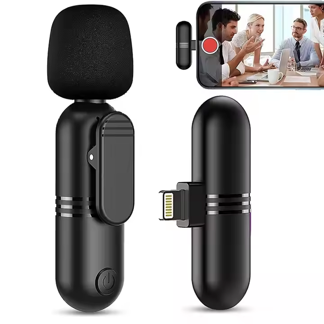 Audio Recording Mic Live Broadcast Microfonoe Wireless Lavalier Mini Microphone