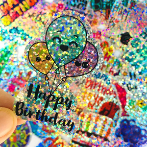 Meilleure vente ensemble d'autocollants gonflés d'anniversaire pour carte d'anniversaire décoration de fête bannières fête faveur cadeau personnalisé <span class=keywords><strong>Scrapbooking</strong></span> - Product Image 3