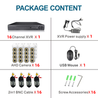 Kit DVR XVR analogique 16 canaux TSEye, système de surveillance CCTV, stockage cloud, application pour smartphone, 2MP 5MP, IP66, résistant aux intempéries