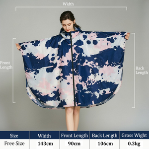Poncho Impermeable para Mujer, Talla Única, para Exteriores, con Bolsa Portátil, Sin Olor, Reutilizable, de Poliéster 210T, Impermeabilidad de 10.000 mm, Libre de PFAS - Product Image 5