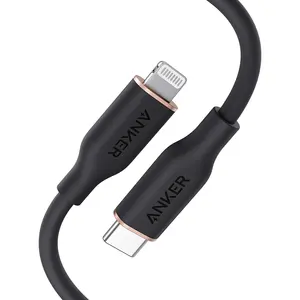 אנקר USB-C כדי ברקים כבל 641 USB סוג C Powerline III זרימת סיליקון מהיר טעינת כבל עבור IPhone