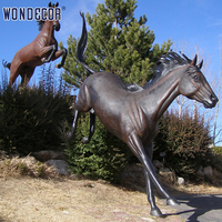 Wondecor Offre Spéciale grandeur nature artisanat en métal extérieur statue moderne cheval en Bronze