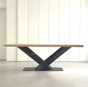 Luxury metal table leg furniture leg Modern V shape table base steel dining table leg