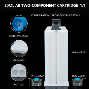 Sellador de dos componentes de calafateo lateral de F-B5011, Adhesivo de 2 componentes, doble tubo, Cartucho de pistola epoxi Ab, jeringa de 50 Ml - Product Image 5