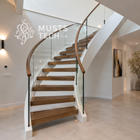 Fabricant professionnel d'intérieurs de villas de luxe modernes, conception personnalisée, escalier courbé