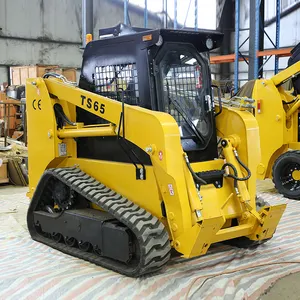 China brand new agricultural construction machines 4wd compact mini skid steer loader with track for sale