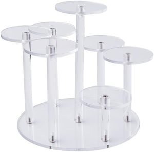 Présentoir à figurines en acrylique portable à 7 niveaux, écologique, facile à assembler – Organisateur de collection de figurines à plusieurs niveaux - Product Image 1