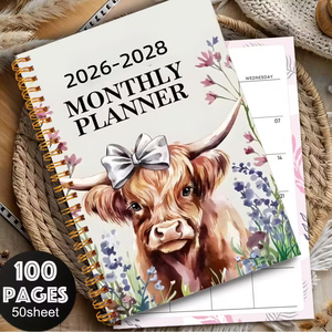 Agenda 2027 <span class=keywords><strong>de</strong></span> 3 Años 2026-2028, Planificador Semanal y Mensual, Cuaderno con Diseño Floral, Cubierta <span class=keywords><strong>de</strong></span> Papel, Encuadernado con Hilo - Product Image 6