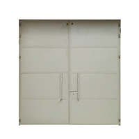 Porte de couloir de monte-charge verticale à double battant en acier galvanisé sur mesure pour entrepôt et atelier