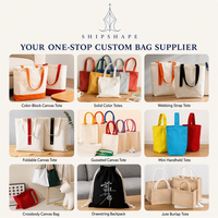 Sac fourre-tout plissé en polyester durable SHIPSHAPE, extensible et réutilisable, idéal pour le shopping, fabrication OEM