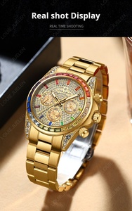 <span class=keywords><strong>Montre</strong></span> mécanique arc-en-ciel lumineuse Luigulen pour hommes avec bracelet en acier inoxydable et fenêtre à cadran en verre - Product Image 6