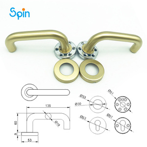 Juego de manijas y cerraduras de madera con acabado satinado de estilo francés duradero para el hogar, apartamento, baño, cocina, uso al aire libre - Product Image 3