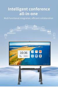 Usine directe interactive tableau blanc électronique intelligent LED conception de <span class=keywords><strong>lunette</strong></span> mince résolution <span class=keywords><strong>4K</strong></span> UHD salle de classe en ligne multimédia - Product Image 3