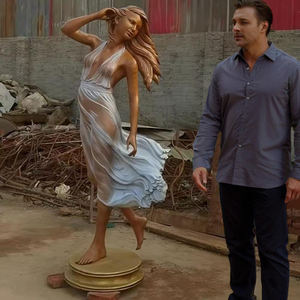 Lebensgroße Bronze-Statue einer nackten, <span class=keywords><strong>sexy</strong></span> Frau, Bronzeguss-Statue für den Außenbereich, elegante nackte weibliche Dame Mädchen Statue - Product Image 1