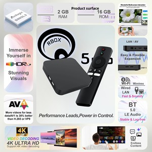 Nouvelle Box TV Android 16 TikToks 8K Amlogic S905 pour la mise en miroir d'écran sans fil HD 5G Wi-Fi - Product Image 2