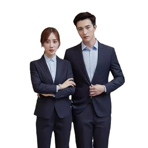 Wrinkle-Free Business Suit Set Unisex Thin Acetate Fiber Workwear For Office Use - Product Image 5