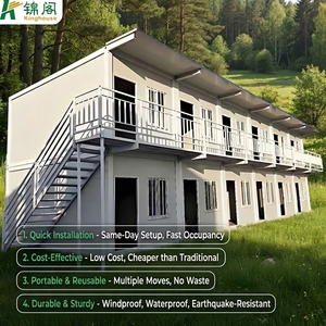Casa Contenedor Modular Portátil de 20 pies y 40 pies, <span class=keywords><strong>Edificio</strong></span> de Acero Desmontable Prefabricado de Bajo Costo y Lujo - Product Image 2