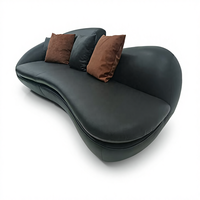 Canapé modulaire Leerle super confortable et élégant, design en forme de L, trois places, revêtement en cuir véritable, éponge écologique, style italien moderne