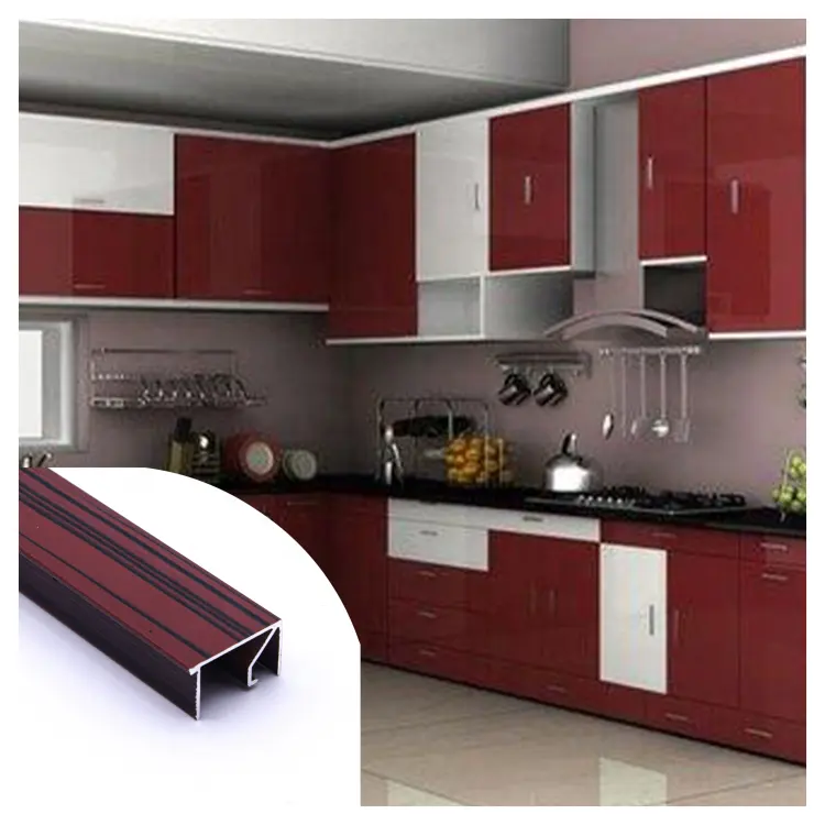 Aluminum foshan Manufacturer 6063 aluminium furniture kitchen profiles cabinet Frame
