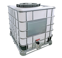 Réservoir IBC 500L/1000L/1200L en plastique HDPE Conteneur de vrac intermédiaire neuf pour eau liquide stockage d'azote liquide