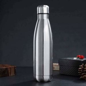Stainless Steel Vacuum Insulated Water Bottle Bullet Shape Double Wall Thermos Travel <b>Flask</b> Multi Color Minimalist Design - Product Image 5
