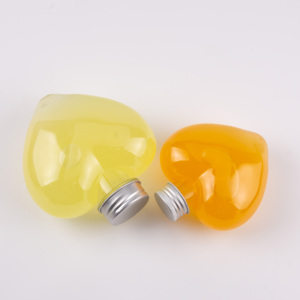 Botellas de Plástico Transparente PET de 250ml y 400ml con Forma de Corazón, con Tapa de Rosca, para Bebidas Infantiles, Jugos de Frutas, Leche y Té, Venta al Por Mayor - Product Image 4