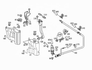 Pompe de lave-glace OE 2108690821 Continental d'origine pour Mercedes Benz C220 <span class=keywords><strong>CL500</strong></span> CLS550 E300 G500 - Product Image 5