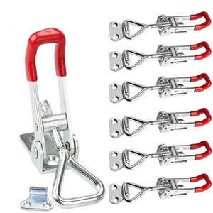 Heavy-Duty Iron Adjustable for Buckle Cabinet Pull Rod Handle Clip <strong>Quick</strong> <strong>Clamp</strong> Door Bolt Type Accessory with Bag Packaging - Product Image 1