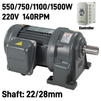 Motorreductor PLC de 140 rpm, 550-1500 W, con controlador de engranajes horizontal, monofásico, nuevo, al por mayor