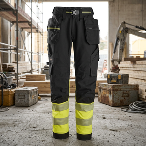 Men's Heavy Duty Polyester Cordura Multi-Tools Pocket <b>Work</b> <b>Pants</b> Breathable High Visibility Tape for <b>Work</b> <b>Cargo</b> Use Bangladesh - Product Image 2