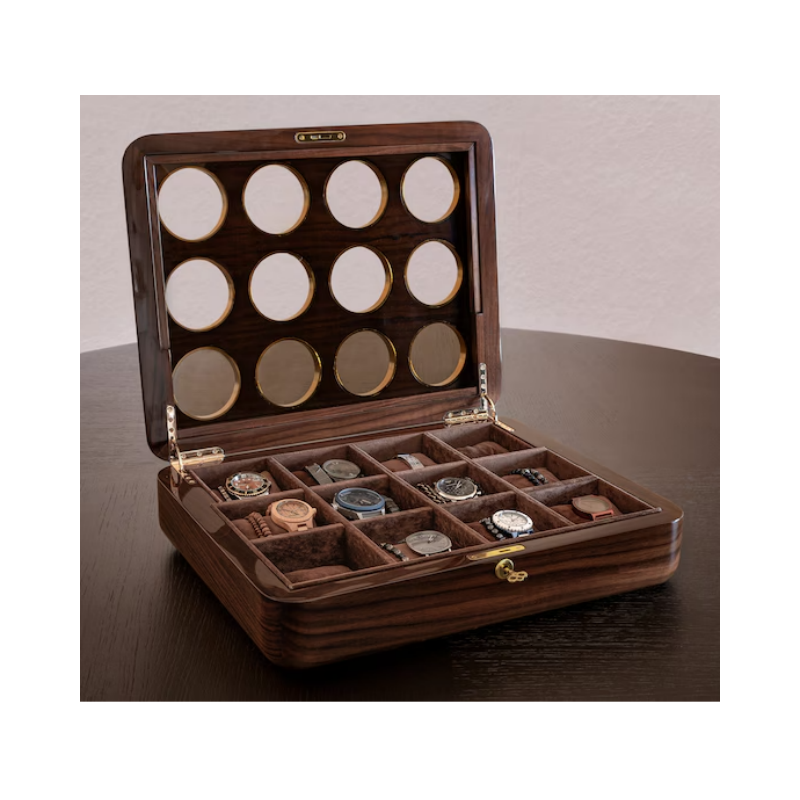 Beliebtes Vatertag geschenk Großer Uhren halter Holzuhr gehäuse