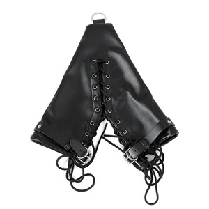 Giocattoli Sessuali BDSM per Adulti, Manette in Pelle Nera di Alta Qualità per Mani e Piedi, Attrezzatura per Bondage Maschile e Femminile per Giochi Sessuali - Product Image 5