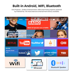 A002 Thông Minh Chiếu Mini Thông Minh TV Rạp Hát Tại Nhà Rạp Chiếu Phim Android Máy Chiếu 4K Video Trò Chơi Bluetooth Wifi Đồng Bộ Điện Thoại Di Động - Product Image 2