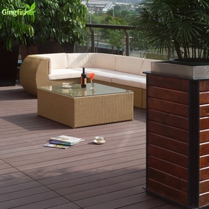 Phong cách hiện đại WPC Xây Dựng Mới xây dựng sàn decking 150 mét chiều rộng chải kỹ thuật cho sử dụng ngoài trời - Product Image 6