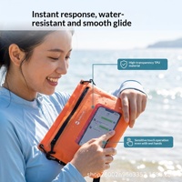 Kantong Ponsel Tahan Air PVC IPX7 Anti Air, Kapasitas 3000, Cocok untuk Perjalanan Luar Ruangan Lintas Negara, Dilengkapi Layar Sentuh, Kedap Udara, untuk Arung Jeram