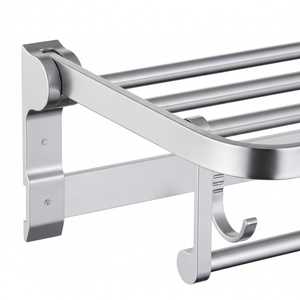 Calentador Eléctrico Plegable <span class=keywords><strong>de</strong></span> Aluminio con Acabado Cromado, Diseño Espacial, Doble Capa, Moderno, Juego <span class=keywords><strong>de</strong></span> Accesorios para Baño, <span class=keywords><strong>Toallero</strong></span> AMD Studio - Product Image 3