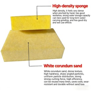 Blocco Abrasivo in Corindone Bianco-<span class=keywords><strong>Giallo</strong></span>, Confezione da 6, Doppio Lato, Grana 60-320 per Levigatura a Secco/Umido - Product Image 3