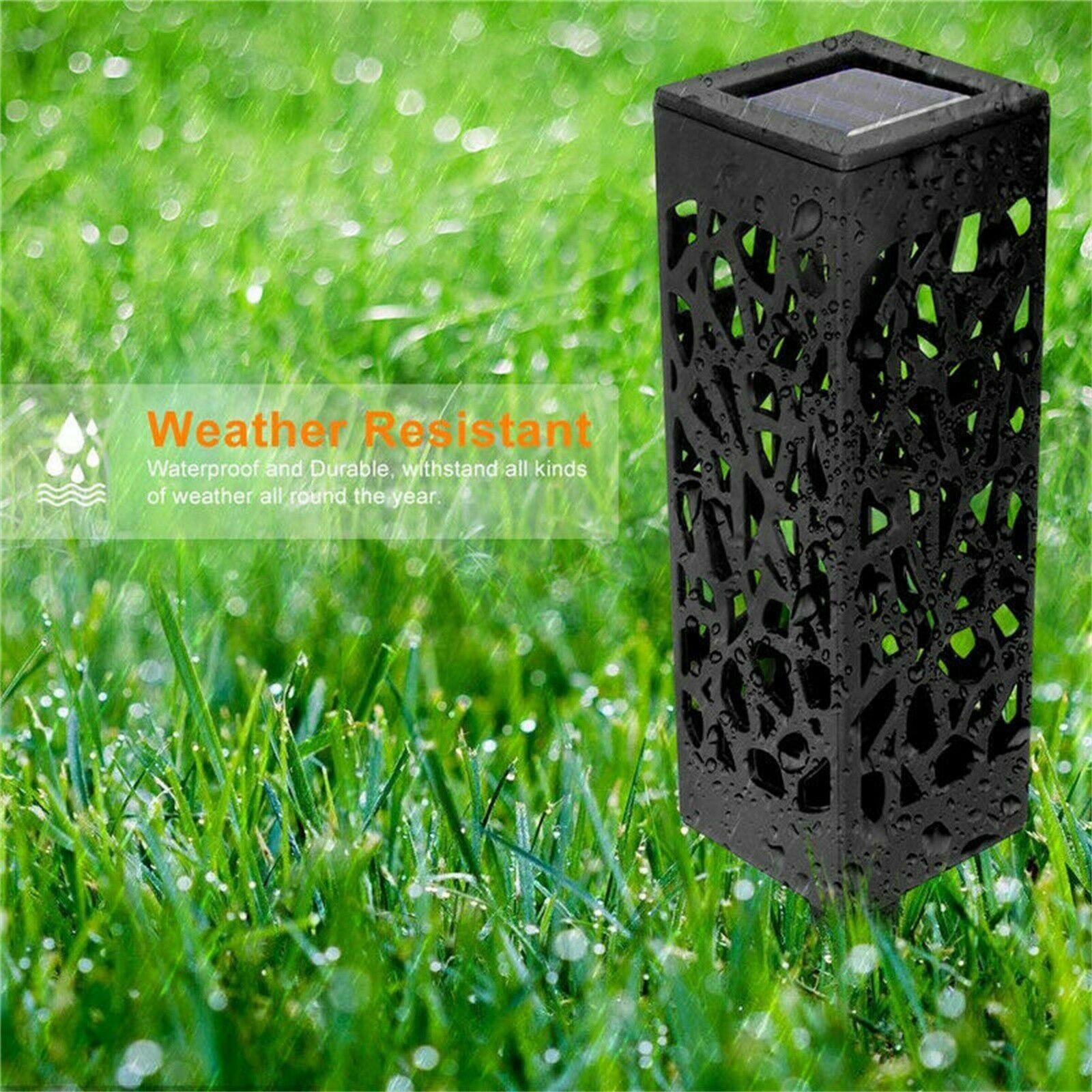 Waterproof Outdoor Landscape  LED Solar Lawn Light Pathway Garden Lamp Decor Hollow Out Modern Style