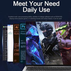 كمبيوتر محمول كريلاندر بوصة إنتل N5095 بشاشة تعمل باللمس معالج MX450 2G بطاقات رسومات كمبيوتر محمول للألعاب - Product Image 4